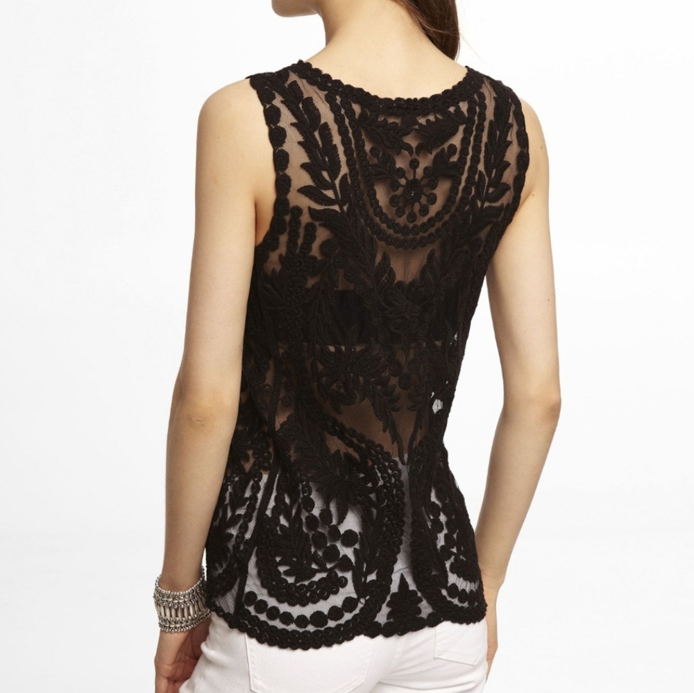 Express Baroque Lace Tank Top - Picture 2 of 4